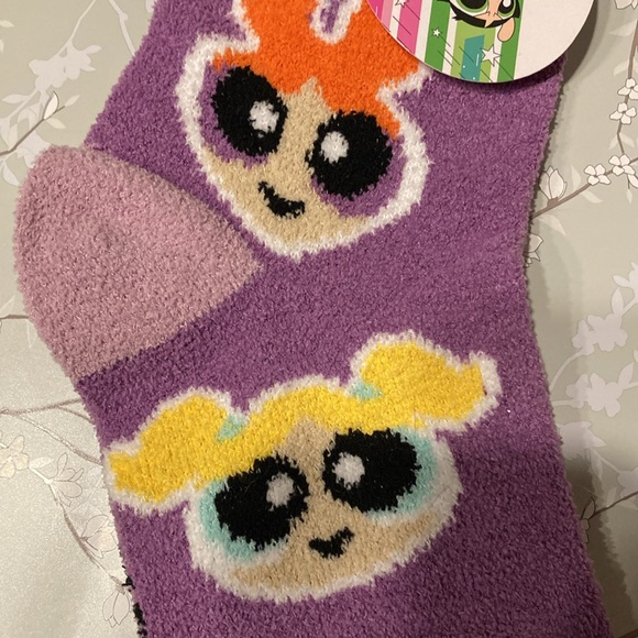 The Powerpuff Girls Fuzzy Comfy Cozy Fall Winter Bedtime Socks - Picture 3 of 6